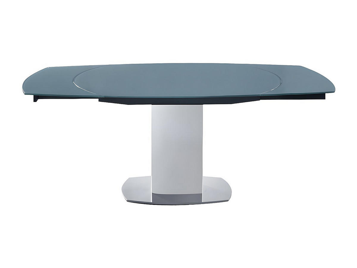 ESSTISCH ausziehbar - Glas & Metall - Grau - TALICIA - Grau, Glas (105/190/75cm) - Vente-Unique