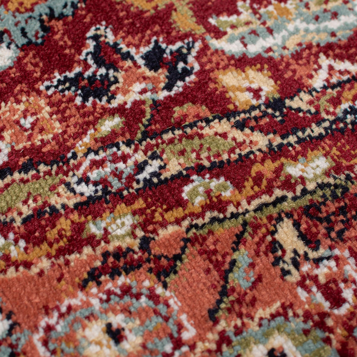 TEPPICH Hochflor GLAZERT in Rot, im Berber-Stil, aus Polypropylen, 80 x 150 cm - Rot, Textil (80/150cm) - KADIMA DESIGN