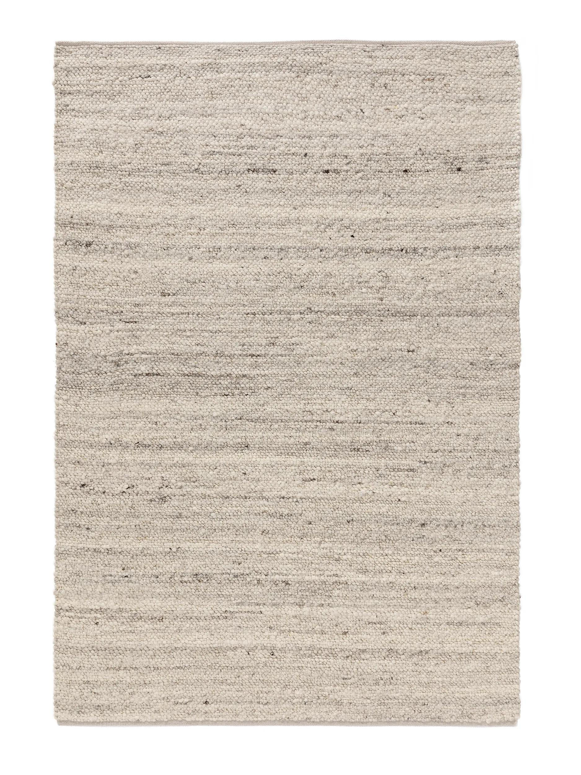 WOLLTEPPICH Finn Ivory Hellgrau 140x200 cm - Creme, Textil (140/200cm) - benuta Pure