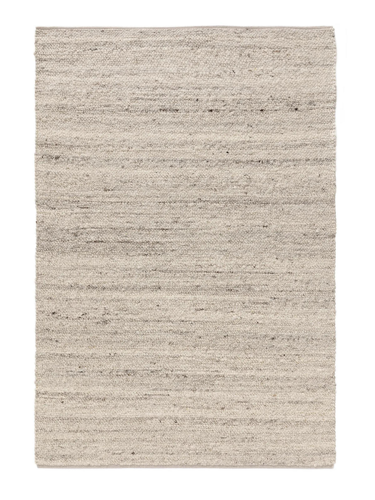 WOLLTEPPICH Finn Ivory Hellgrau 140x200 cm - Creme, Textil (140/200cm) - benuta Pure