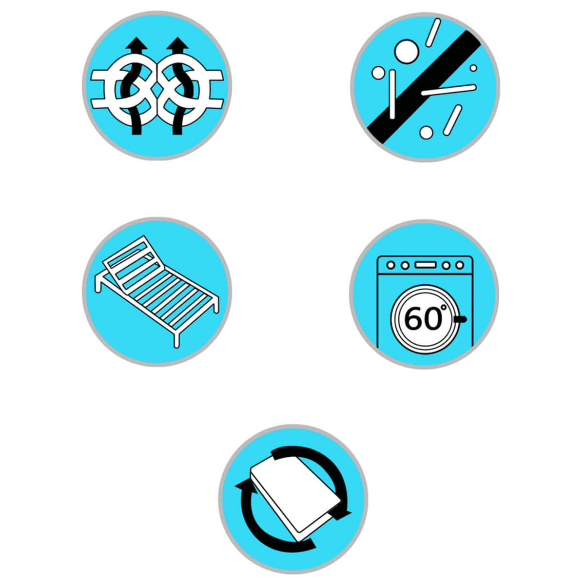 BOXSPRINGBETT-MATRATZE Mittel 200/160/20 Cm - Weiß, Textil - vidaXL