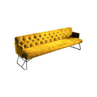 ESSZIMMERBANK CHARME Gelb Velvet - Gelb, Textil (246/85/68cm) - KAWOLA