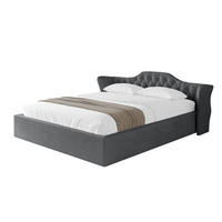 POLSTERBETT mit Bettkasten und Lattenrost, Boxbett ohne Matratze - ZORAN-V1 180x200 Dunkelgrau - Anthrazit, Holzwerkstoff/Textil (180/200cm) - ALTDECOR