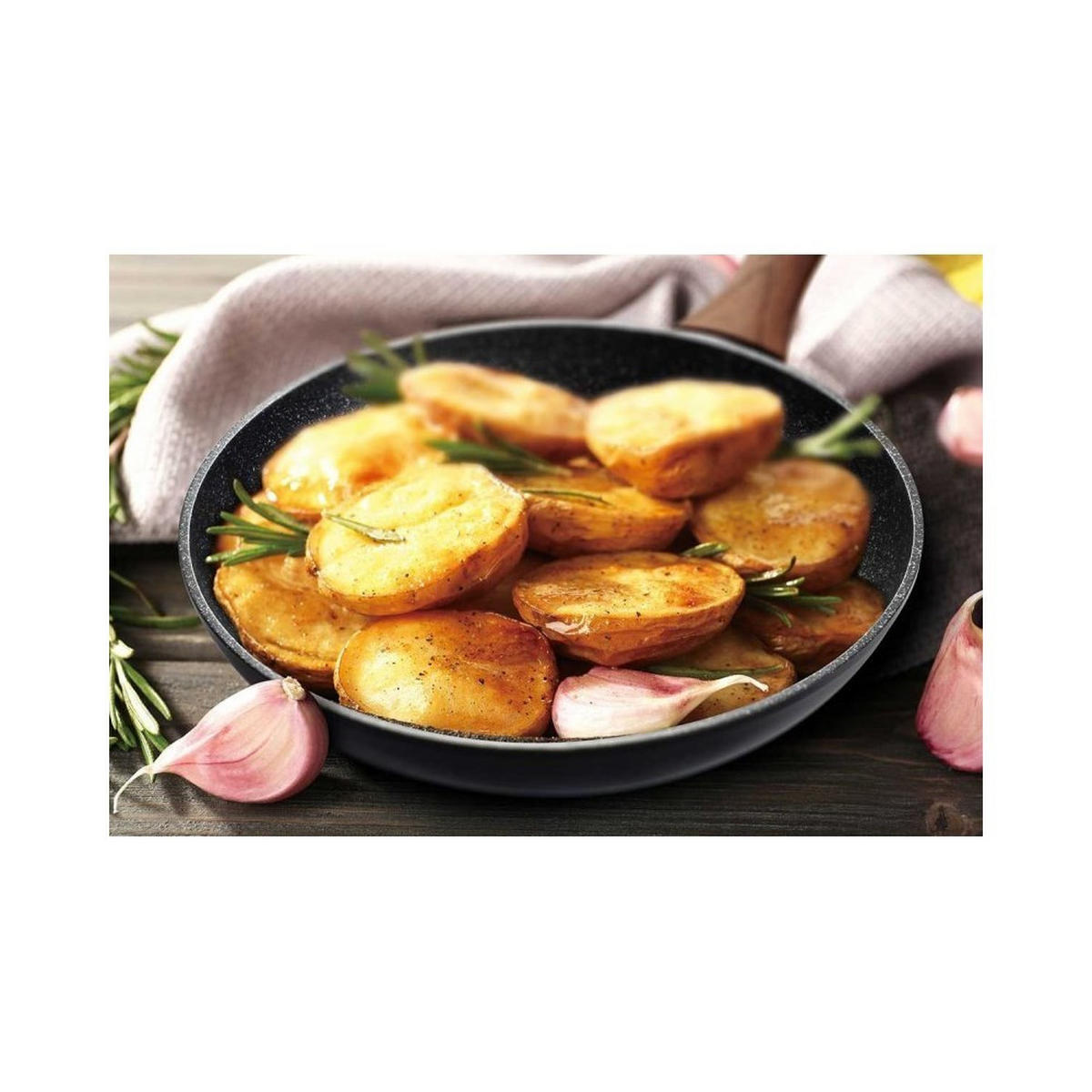 PFANNE Schwarz 24/24/6.5 cm BH1718 - Schwarz, Glas (24cm) - Berlinger Haus