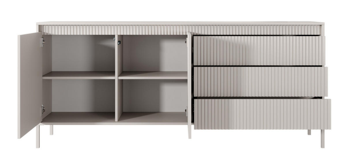 SIDEBOARD Falsetto Beige 187 cm - Beige, Holzwerkstoff/Metall (187/81.5/39.5cm) - Selsey