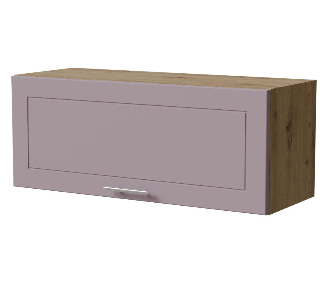 KLAPPHÄNGESCHRANK Bari W4B/90 Eiche Artisan / RAL 4009 pastellviolett 90 / 32,5 / 36cm Blum Avenots Klappenbeschlag - Violett/Eiche Artisan, Holz/Holzwerkstoff (90/36/32.5cm) - Feldmann-Wohnen