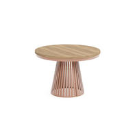 ESSTISCH Cone Bis - Hellbraun/Kupferfarben, Holzwerkstoff/Metall (120/120/76cm) - Meblini