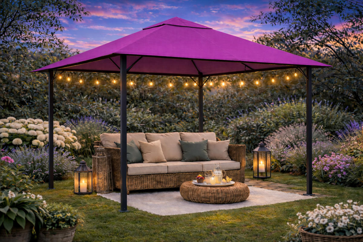 ERSATZDACH Pavillon 3/3 m Beere - Lila, Textil (297/1/297cm) - QUICK STAR