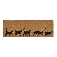 FUSSMATTE Katzen rutschfest 25/75 cm - Schwarz, Naturmaterialien (25/75cm) - Homescapes