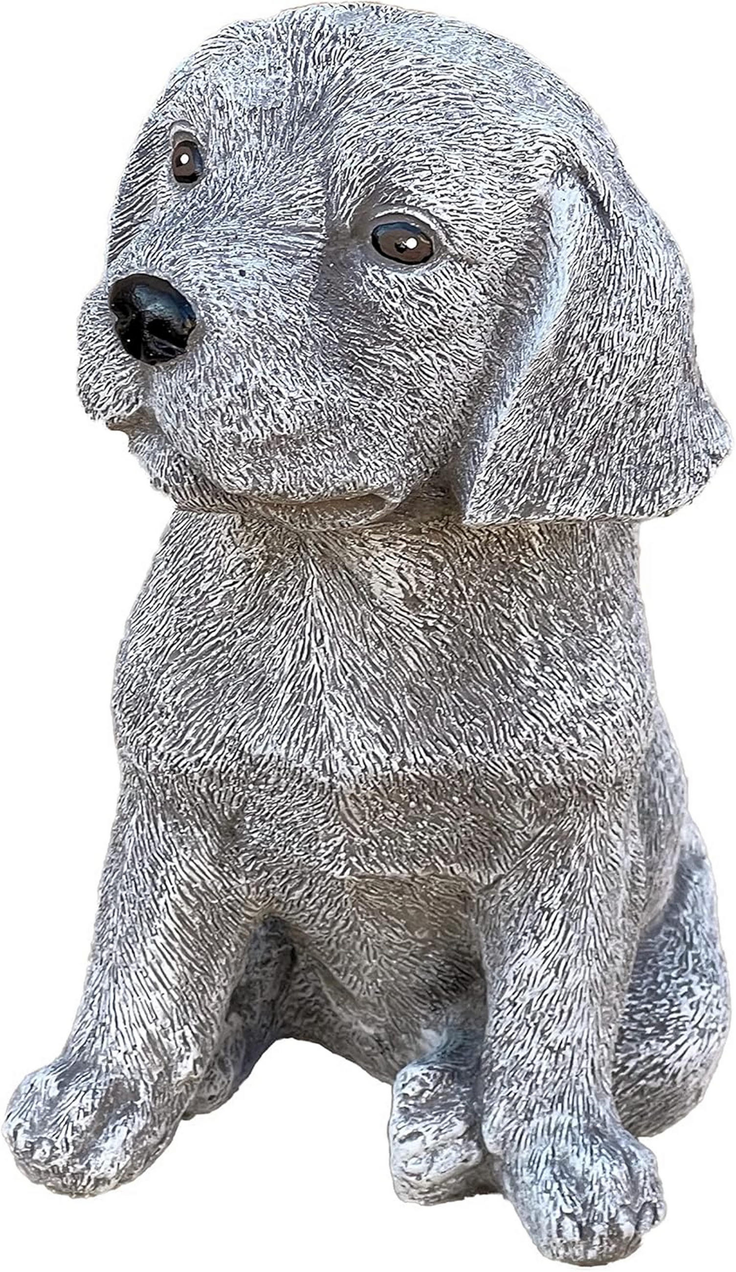 STEINFIGUR Beagle Welpe frostfest Steinguss - Grau, Stein (11/20/18cm) - stoneandstyle