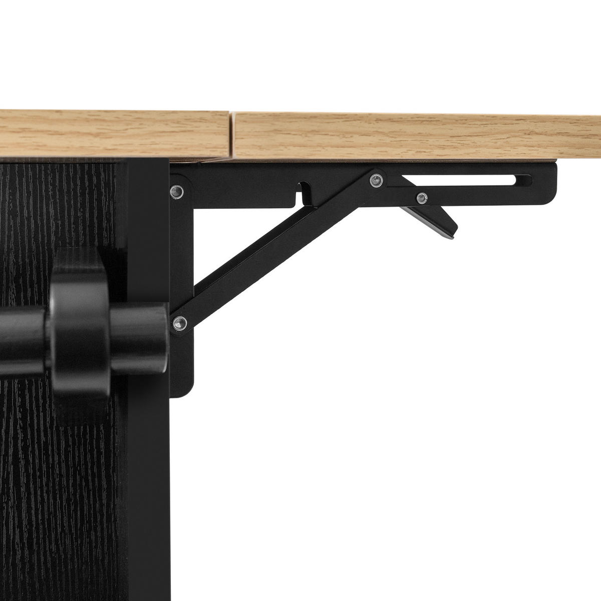 KÜCHENINSEL aus MDF 120x40-70x92 cm Weiß/Natur mit Rollen & Steckdosenleiste - Schwarz, Holzwerkstoff (120/92/70cm) - Modfu