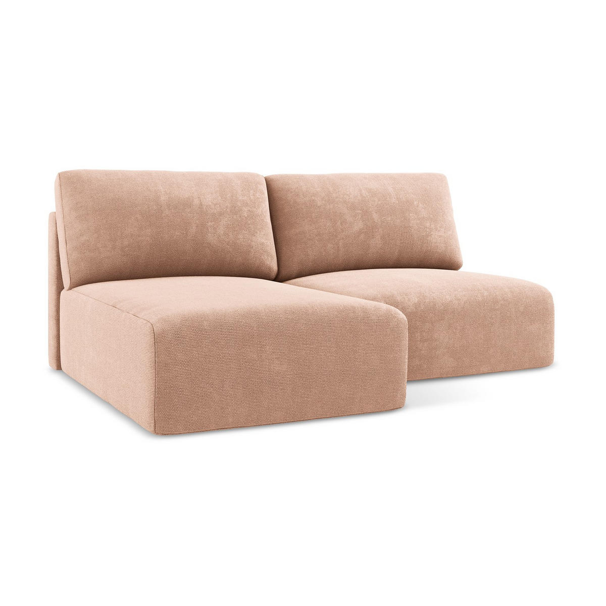 ECKSOFA mit Schlaffunktion links Chenille Stoff Pink - Pink/Koralle, Kunststoff/Textil (149/210cm) - LaMiaSofa