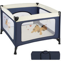 LAUFSTALL für Baby Tommy Junior, 105 x 105 x 78 cm, blau - Blau, Textil (105/75/105cm) - tectake