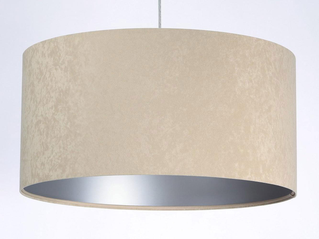 HÄNGELEUCHTE Silber 50/25 cm - Beige/Silberfarben, Kunststoff (50/0.8/25cm) - ONZENO