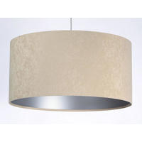 HÄNGELEUCHTE Silber 50/25 cm - Beige/Silberfarben, Kunststoff (50/0.8/25cm) - ONZENO