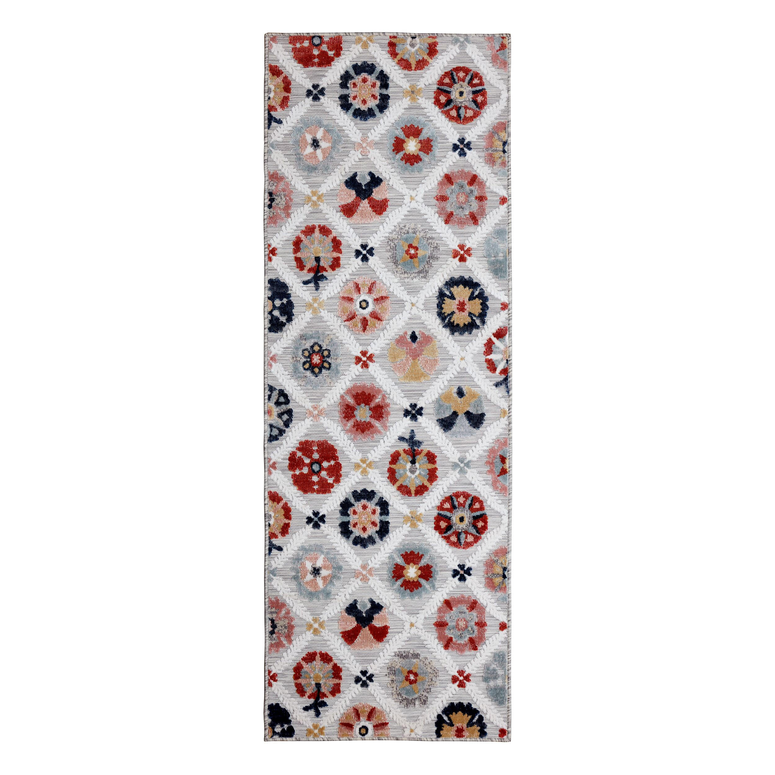 TEPPICH Outdoor Floral-Design, UV-beständig LAGAN GLEN, Multi 80x230 cm - Multicolor, Textil (80/230cm) - KADIMA DESIGN