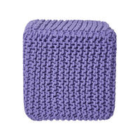 STRICK-POUF lila, Sitzwürfel 35/35/35 cm - Violett, Textil (35/35/35cm) - Homescapes