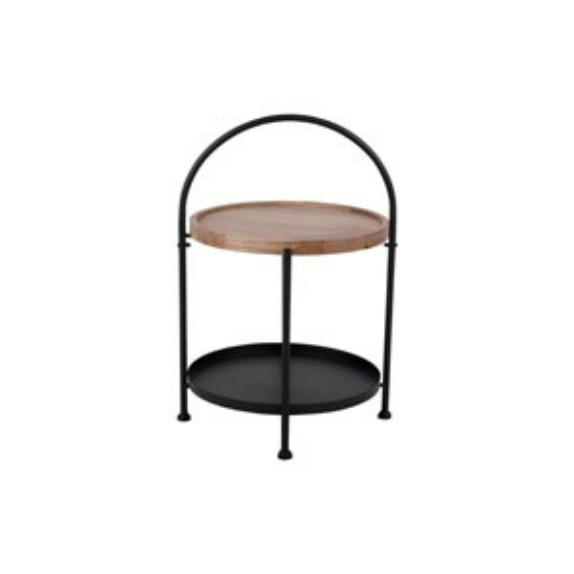 BEISTELLTISCH Tray Schwarz 39/39/55 cm - Schwarz, Holz (39/39/55cm) - Leitmotiv