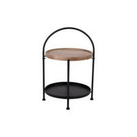 BEISTELLTISCH Tray Schwarz 39/39/55 cm - Schwarz, Holz (39/39/55cm) - Leitmotiv