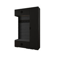 GARDEROBEN-SET 236,7/150/47 - Schwarz, Holz/Kunststoff (150/236.7/47cm) - Abiks Möbel