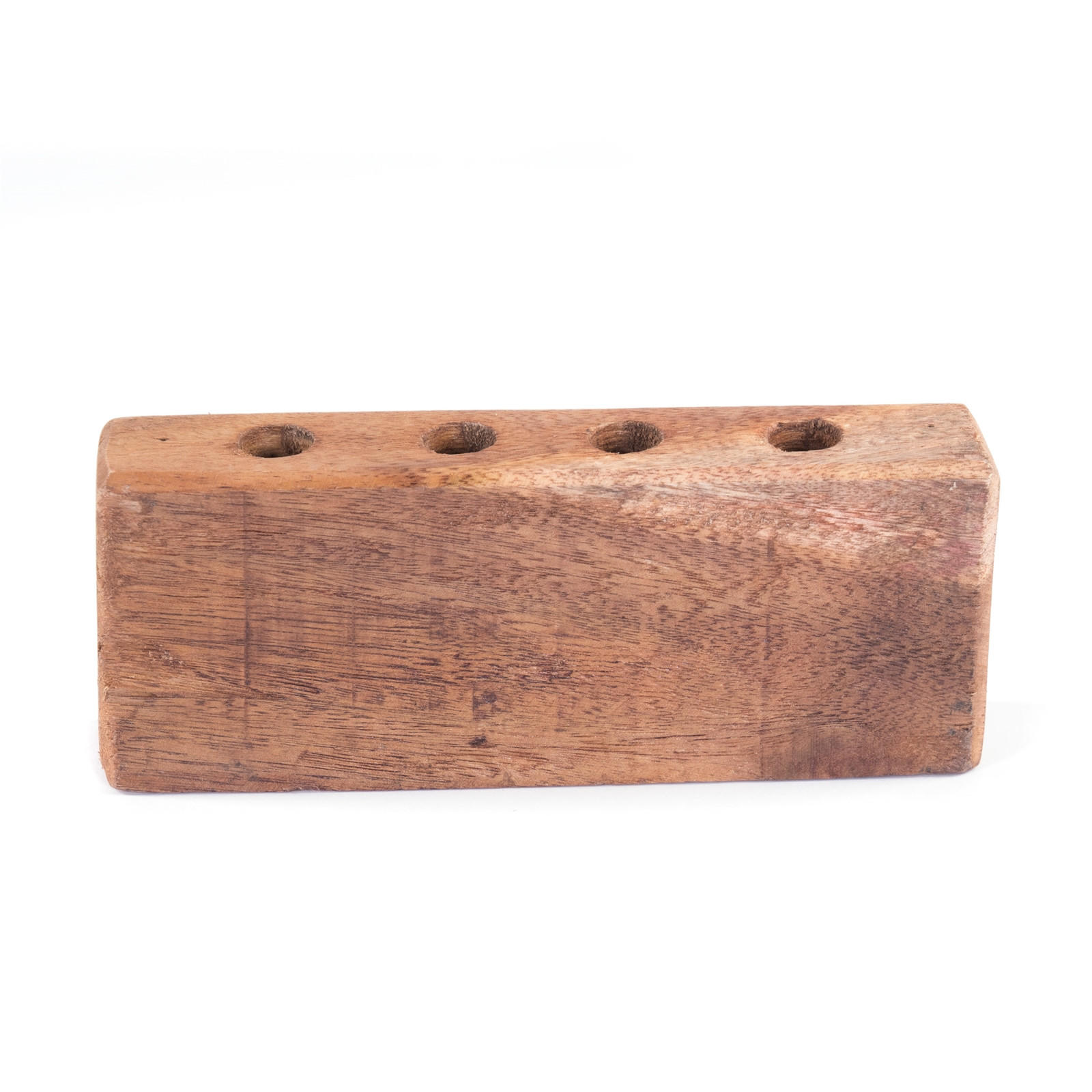 ZAHNBÜRSTENHALTER Familia Teakholz, für 4 Zahnbürsten naturfarben - Naturfarben, Holz (25/10/5cm) - DESIGN DELIGHTS