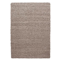 TEPPICH Hochflor Unifarben Polypropylen Wohnzimmer Shaggy Beige Rechteckig 140x200 - Beige, Textil (140/200cm) - KADIMA DESIGN