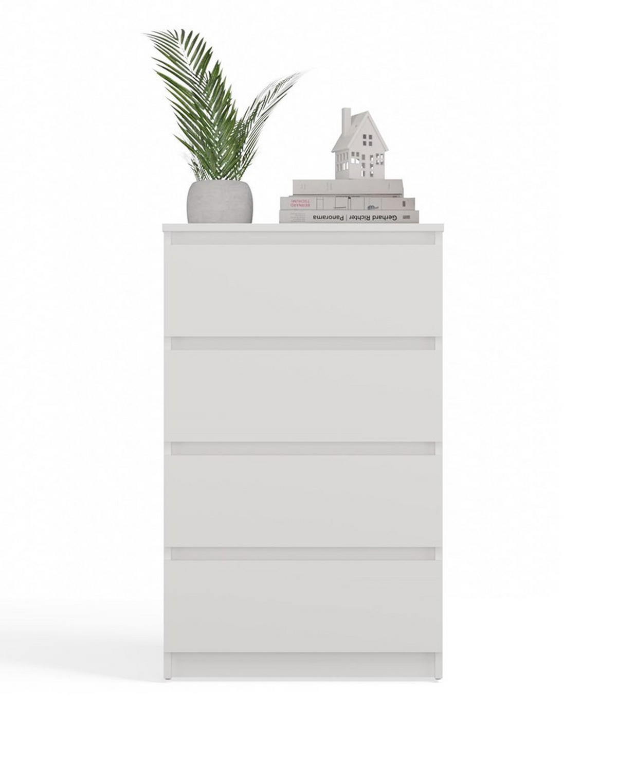 KOMMODE Weiß 60/97,5/34,5 - Weiß, Holzwerkstoff (60/98/35cm) - RAUMHIRSCH FURNITURE