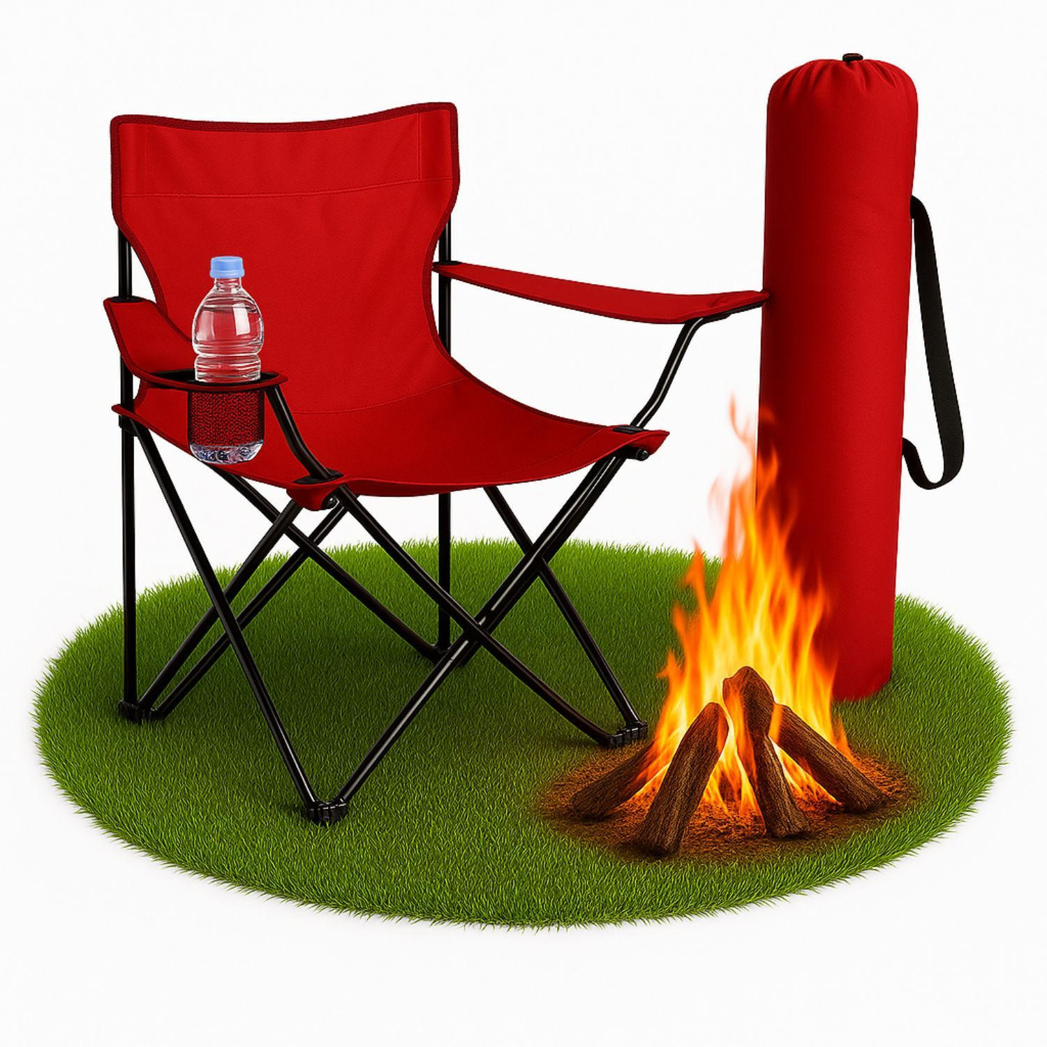 Coemo Campingstuhl Rot 50x80x50 cm