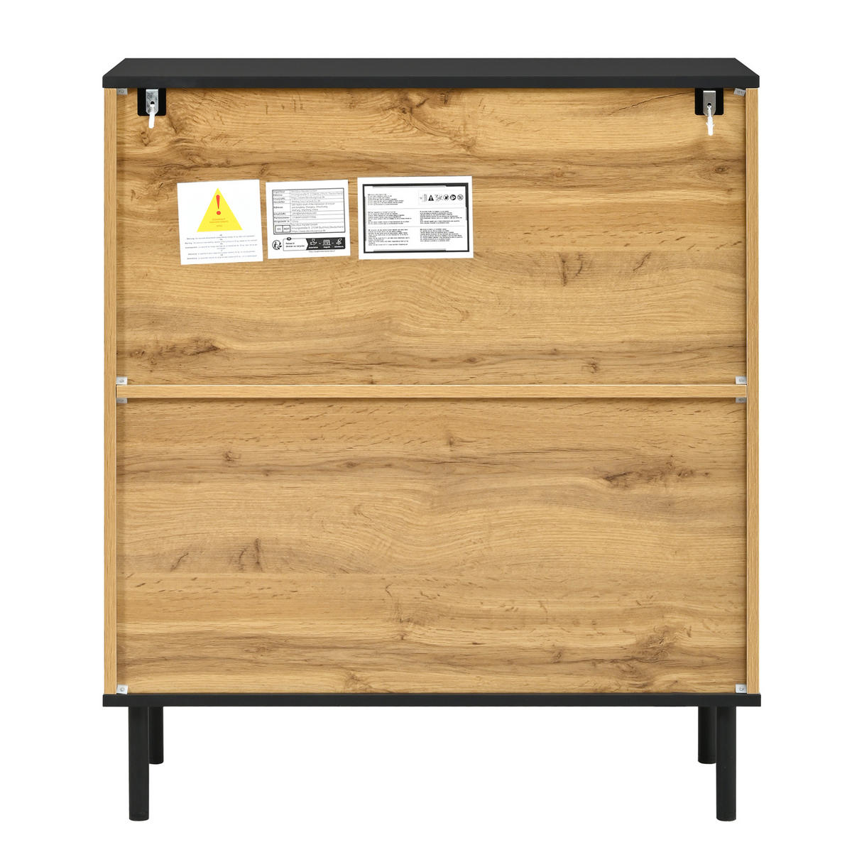SCHUHSCHRANK 80/91,5/35 cm Natur aus Spanplatte mit höhenverstellbaren Fächern - Naturfarben, Holzwerkstoff (80/91/35cm) - OKMYHOME