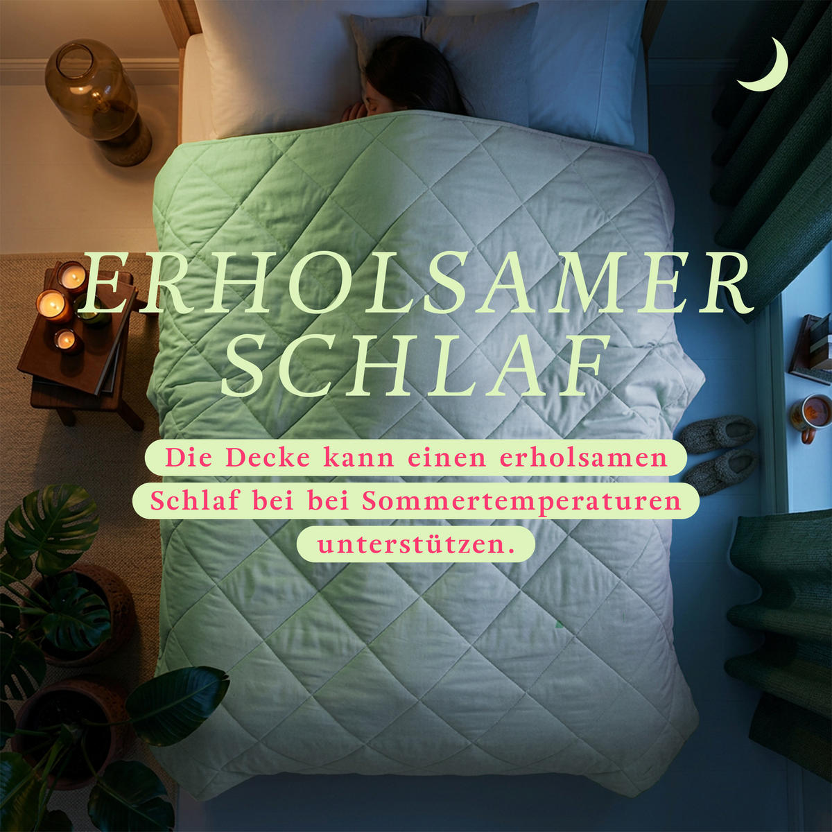 SOMMERBETT Steppbett leicht Mint 200x200 cm - Mintgrün, Textil (200/200cm) - Bestlivings