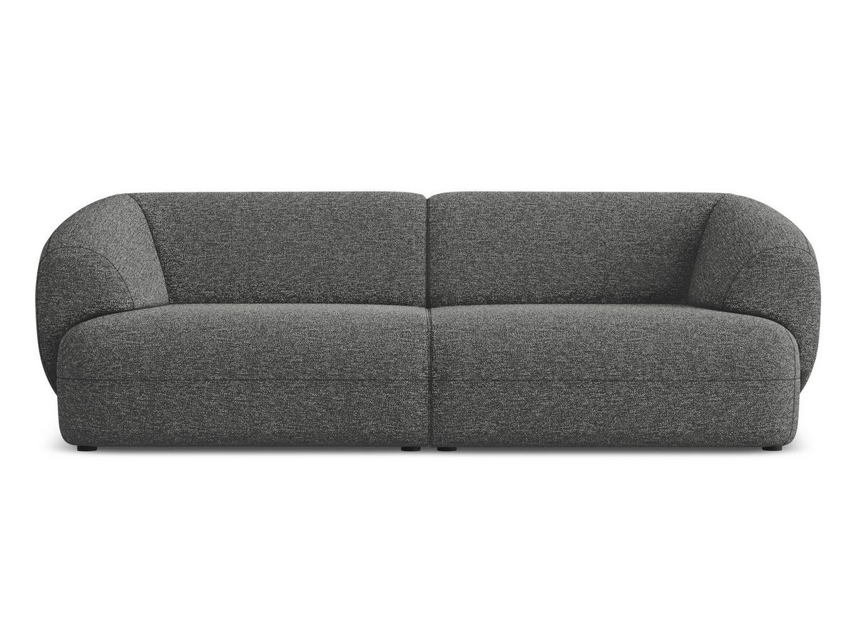 4-SITZER-SOFA Strukturstoff Stoff Grau - Dunkelgrau/Schwarz, Kunststoff/Textil (232/81/98cm) - Makamii