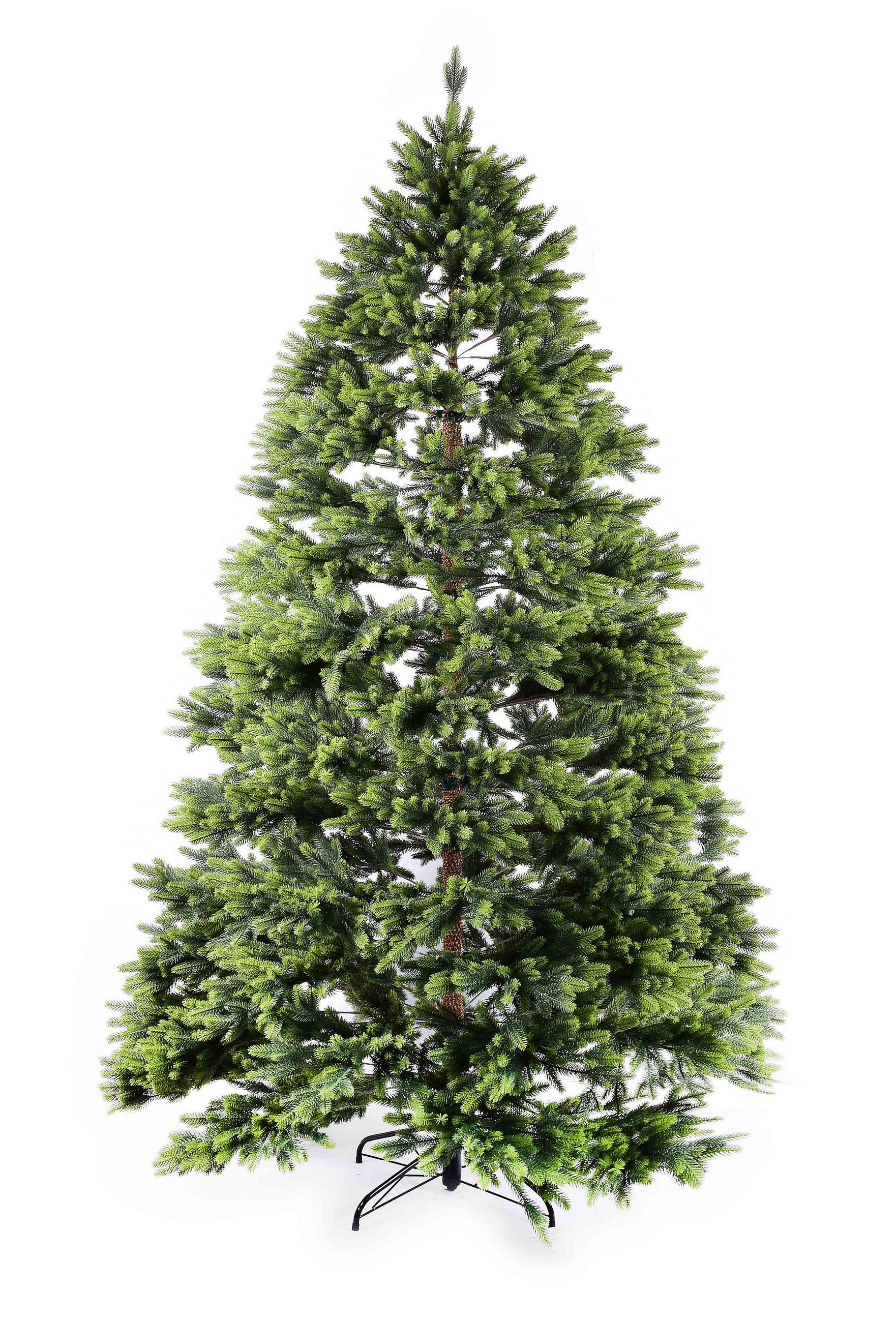 WEIHNACHTSBAUM Santa Lila Grün 210/120/210 cm Kunstoff - Grün, Kunststoff (210cm) - Mondex