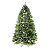 WEIHNACHTSBAUM Santa Lila Grün 210/120/210 cm Kunstoff - Grün, Kunststoff (210cm) - Mondex