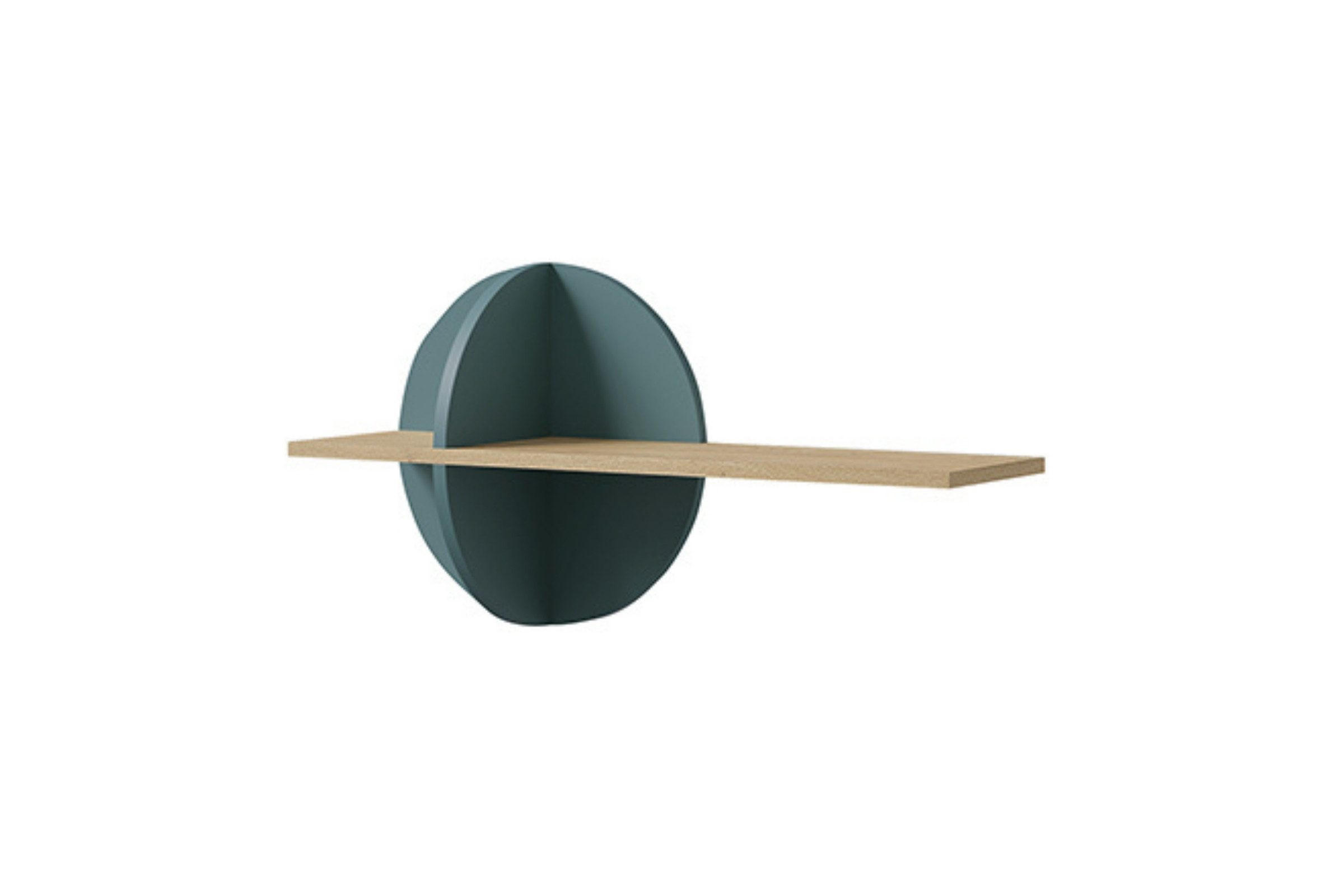 WANDREGAL LEXO 16 80/45/24 cm in Eiche Cremona/Meeresblau - Blau/Eichefarben, Holzwerkstoff (80/45/24cm) - Deine Möbel 24