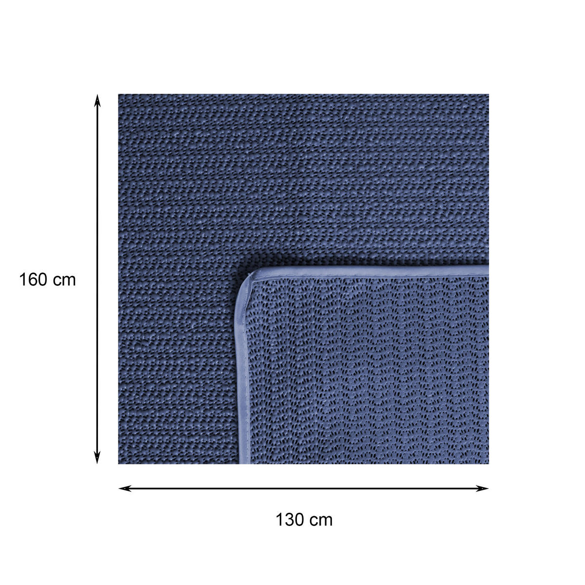 TISCHDECKE Outdoor rechteckig 130/160 cm Blau - Blau, Kunststoff (130/160cm) - TiborTex