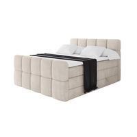 BOXBETT mit Matratze H3/H4 - FAMA-Z KING - 120x200 cm Beige Casablanca - Beige, Holzwerkstoff (120/200cm) - ALTDECOR