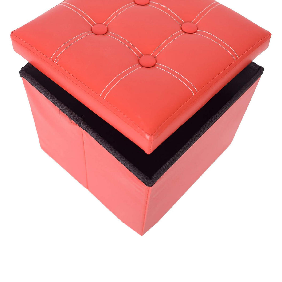 FUSSHOCKER Rot 30/30/30 cm - Rot, Textil (30/30/30cm) - Mobili Rebecca