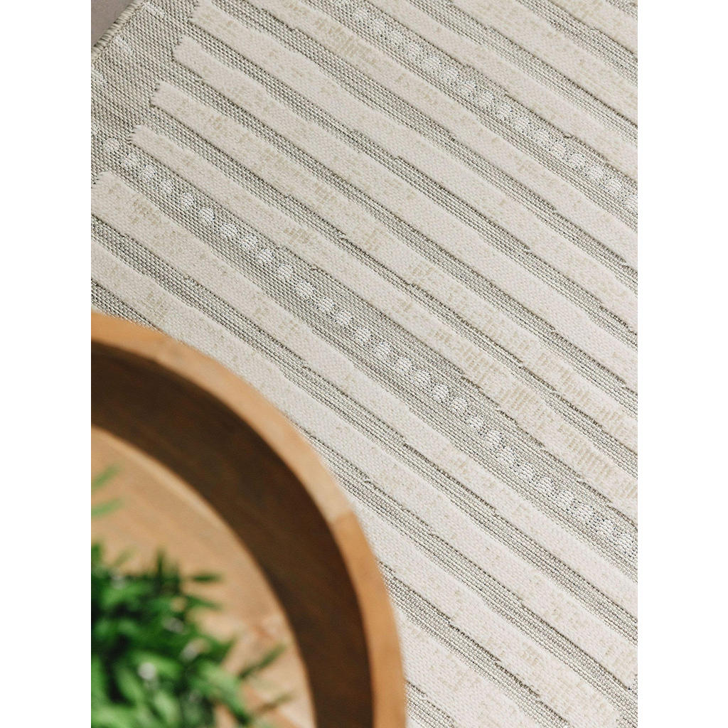 Thumbnail - benuta Outdoorläufer, Creme, Kunststoff, Floral, Rechteckig, 80x250 cm, Oeko-Tex® Standard 100, Made in Turkey, wasserab...