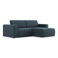 ECKSOFA Rechts Strukturstoff Stoff Blau - Blau/Pink, Kunststoff/Textil (224/167cm) - Makamii