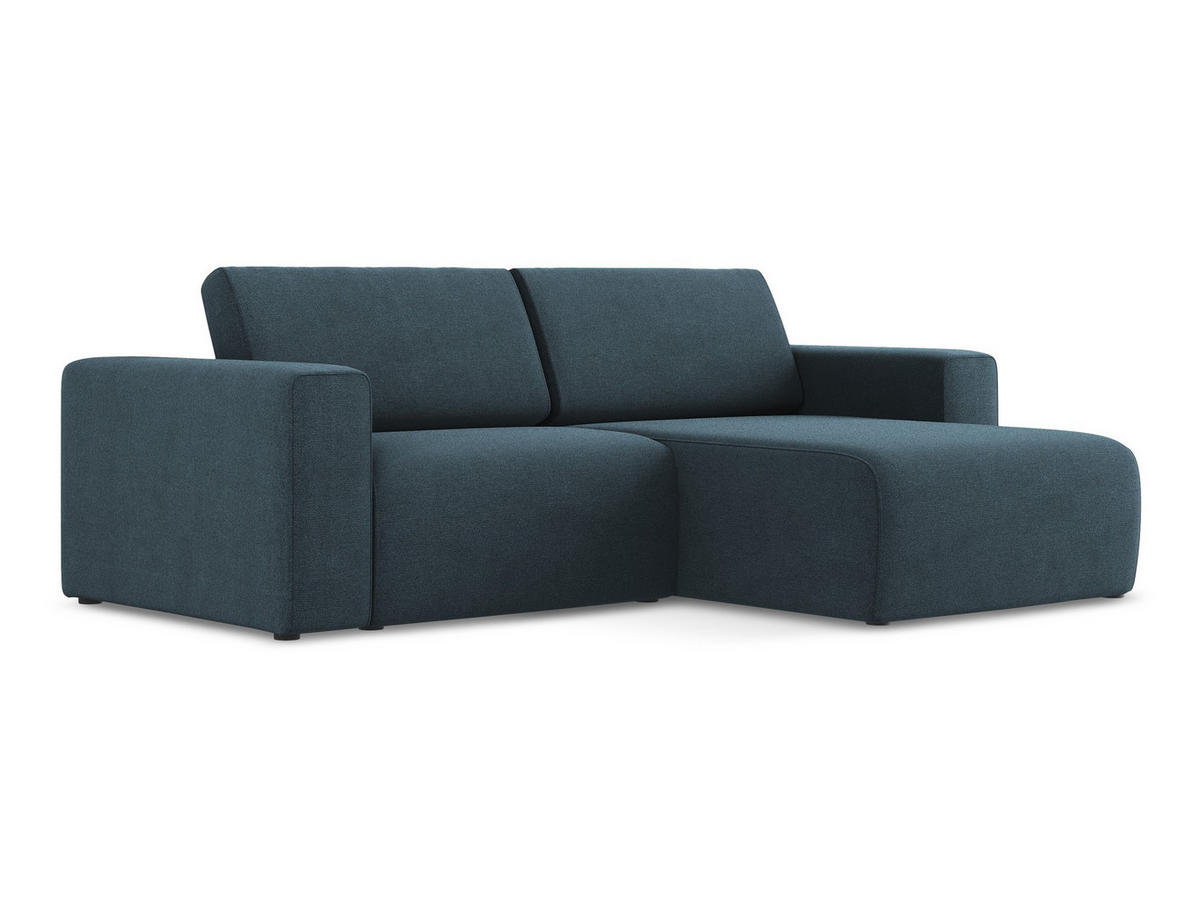 ECKSOFA Rechts Strukturstoff Stoff Blau - Blau/Pink, Kunststoff/Textil (224/167cm) - Makamii