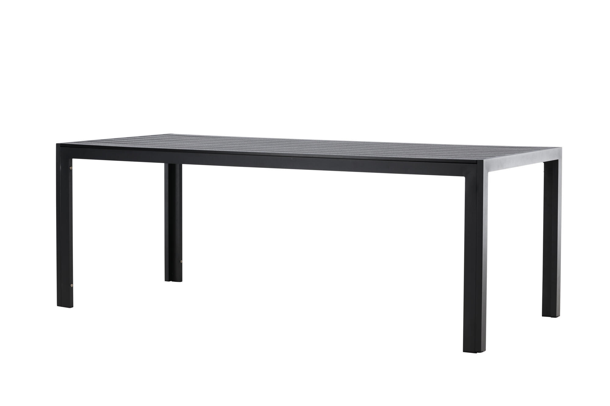GARTENESSTISCH MIRKO Schwarz 90x205x74 cm - Schwarz, Metall (205/90/74cm) - FURNLUX