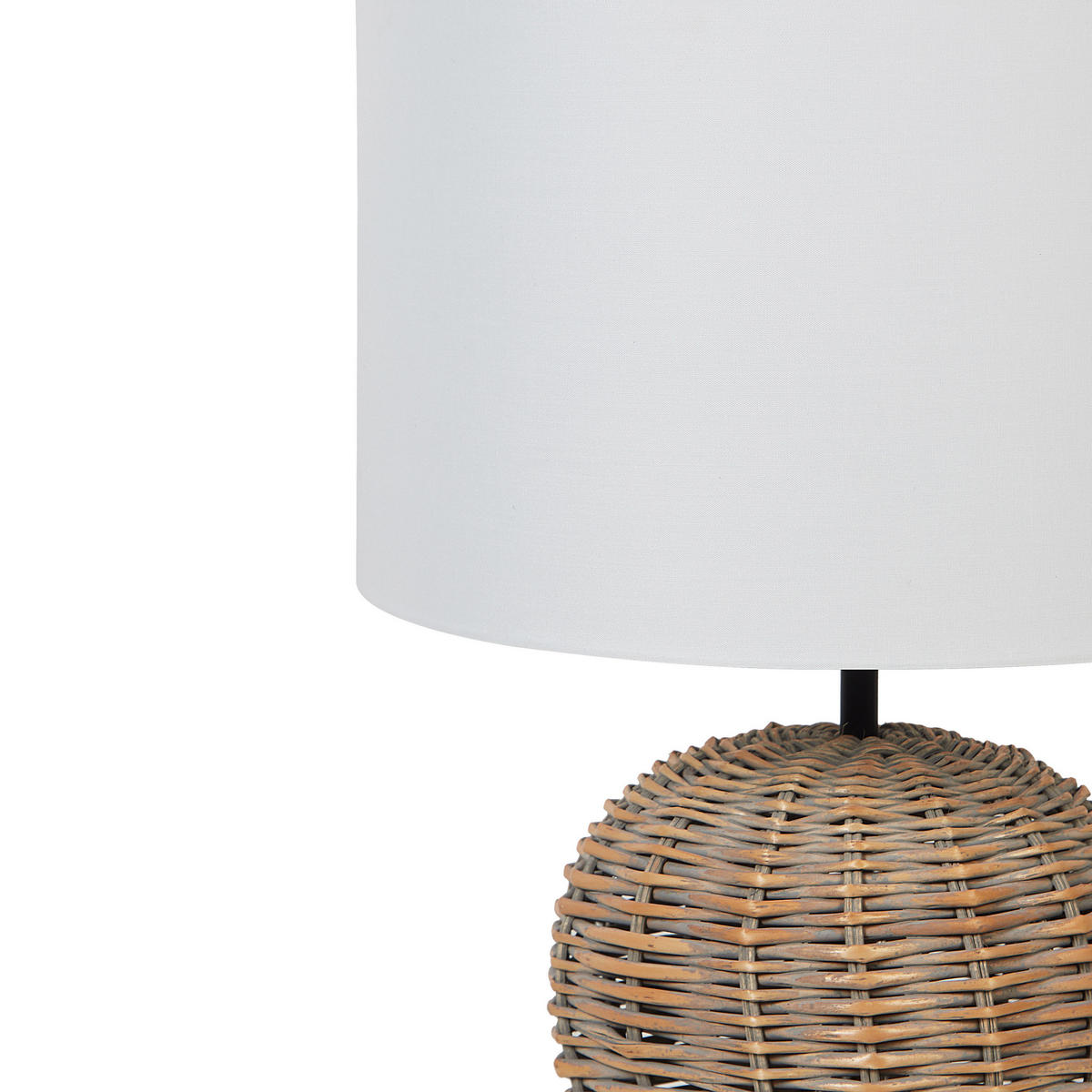TISCHLEUCHTE Naturfarben/Weiß Furelos - Naturfarben/Weiß, Naturmaterialien (30/30/49cm) - Beliani