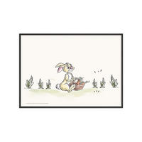 POSTER mit Rahmen Disney - Disney - Rabbit Harvesting Carrots - Beige/Schwarz, Holz/Papier (50/70cm) - Poster&Frame