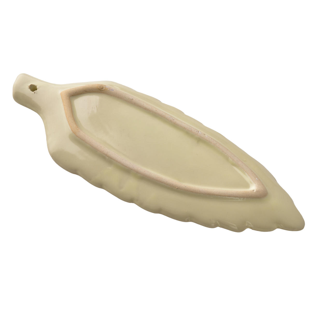 RÄUCHERSTÄBCHENHALTER Blatt Beige 20x8x1,5cm Keramik - Beige, Keramik (8/1.5/20cm) - Mondex