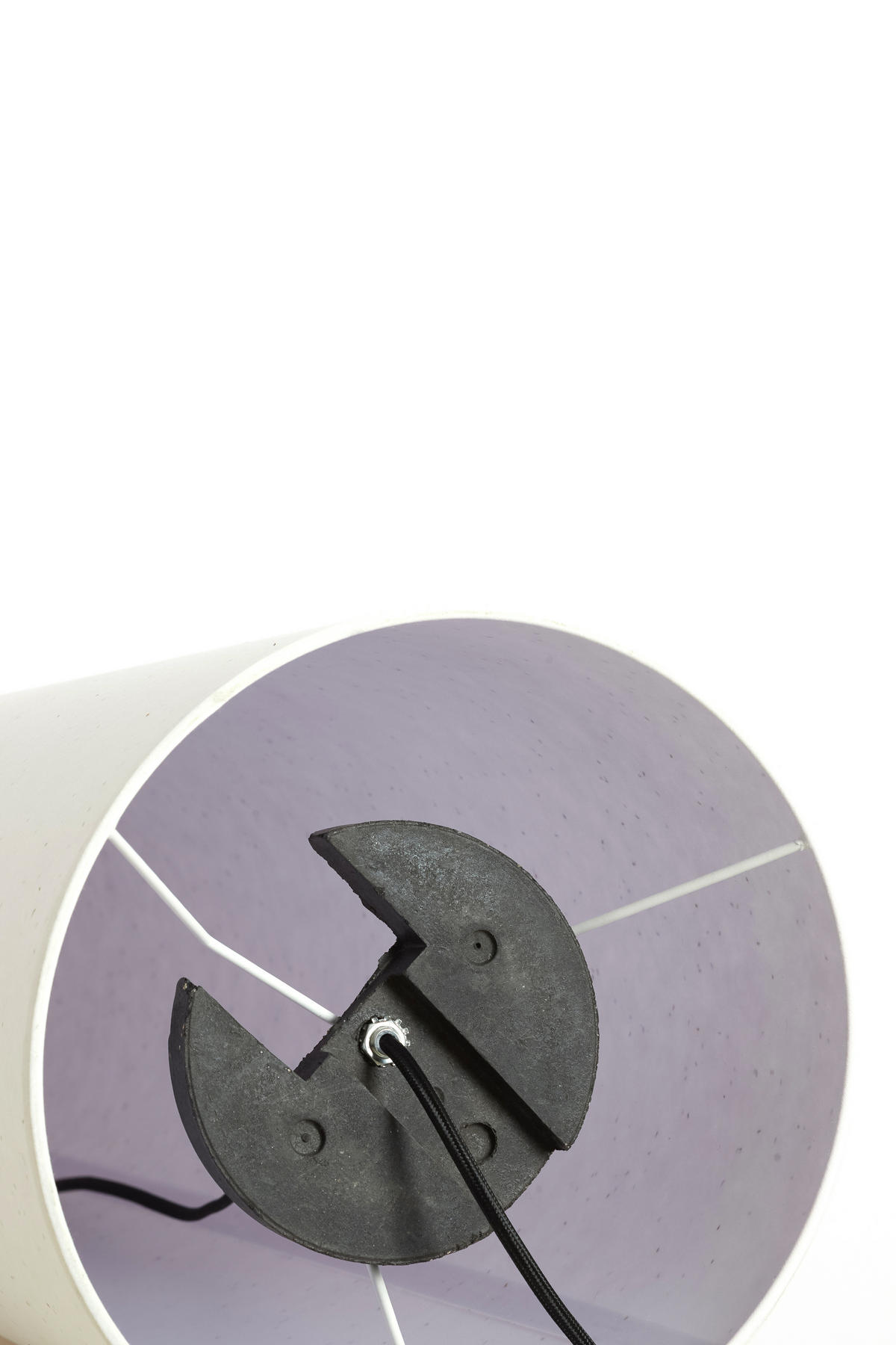 STEHLAMPE Raeni Weiß 38/38/180 cm - Weiß, Textil (38/38/180cm) - Light & Living