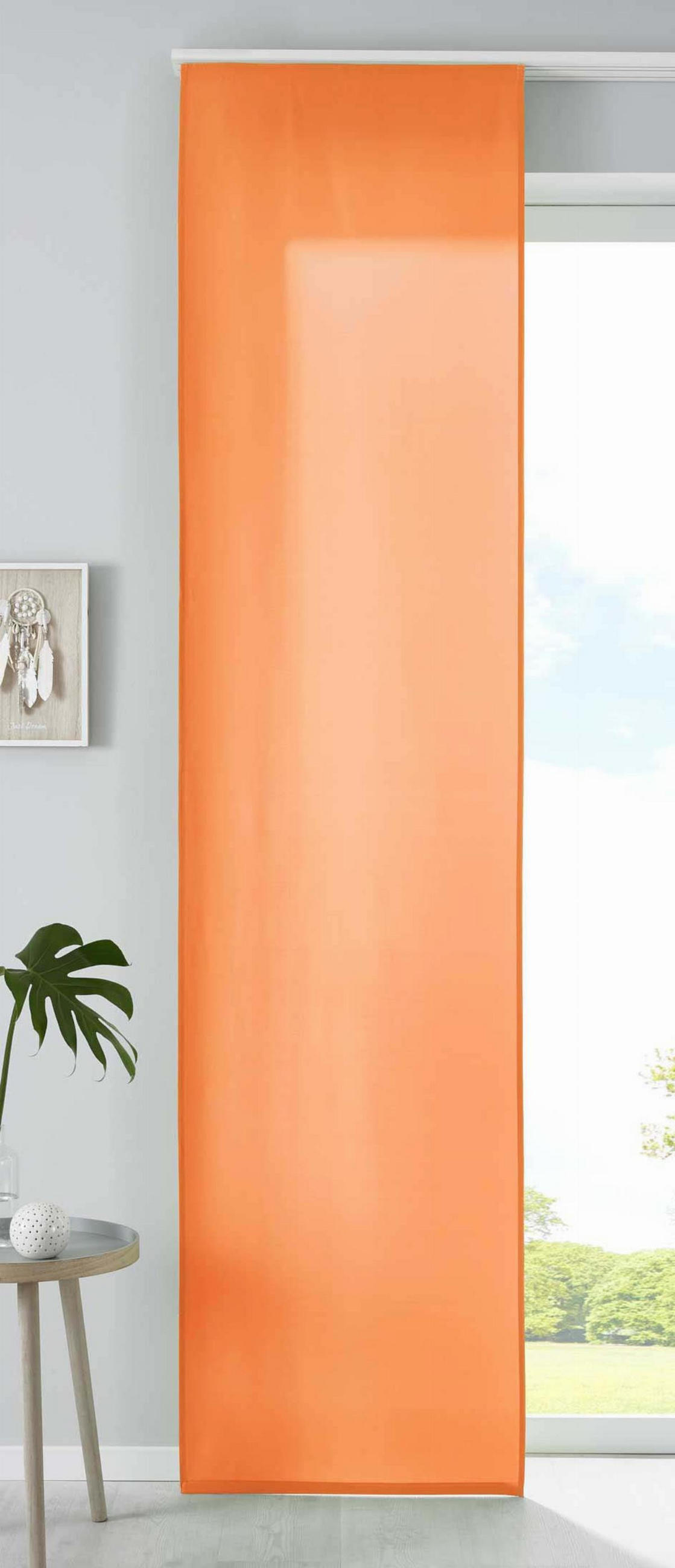 FLÄCHENVORHANG Mikrofaser 245x60 cm Orange - Orange, Textil (60/245cm)