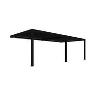 PERGOLA Deluxe Plus Elektrisch Wand Pavillon Terrassenüberdachung Alu LED 4x8 - Anthrazit, Metall (400/255/800cm) - WEIDE