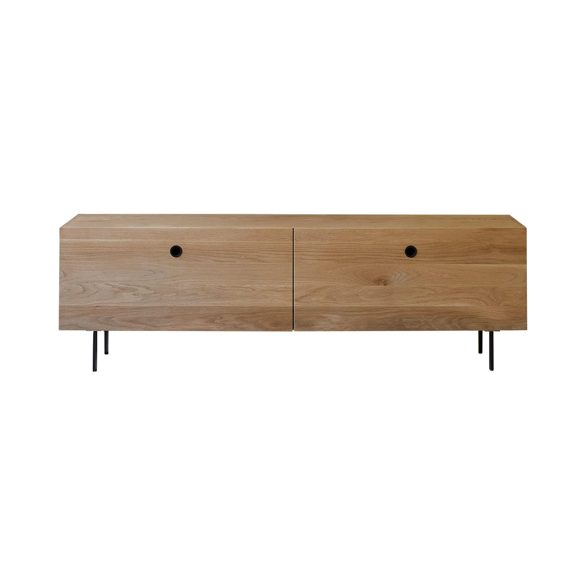 TV-SCHRANK Jeanne Natur aus Eiche - Naturfarben, Holz (160/50/40cm) - Tikamoon
