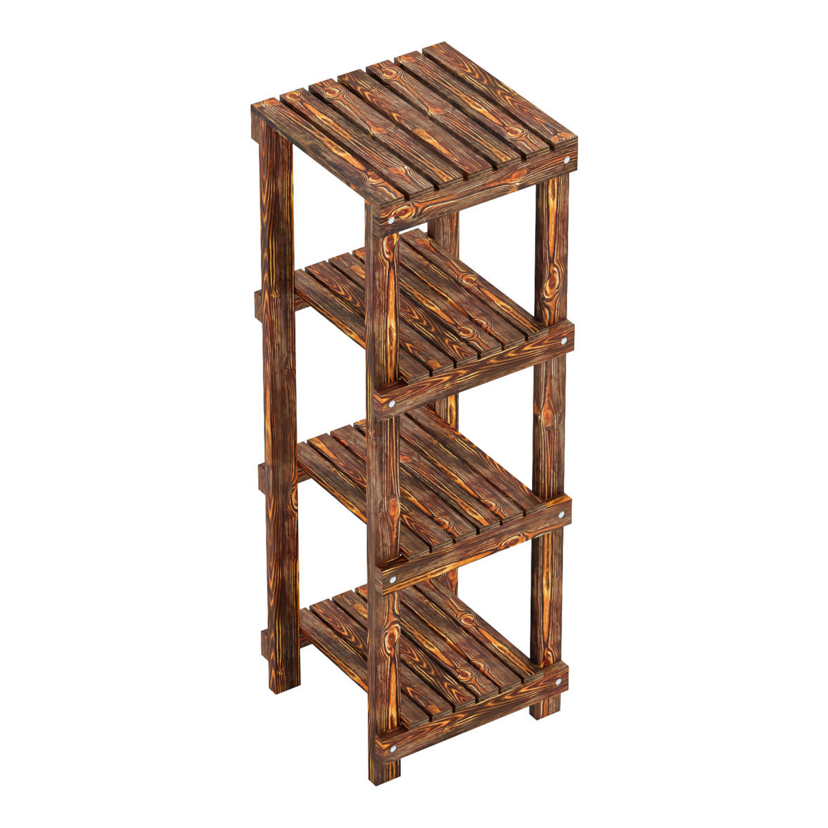 BADEZIMMERREGAL Kinnula - Dunkelbraun, Holz (30/90/30cm) - [en.casa]