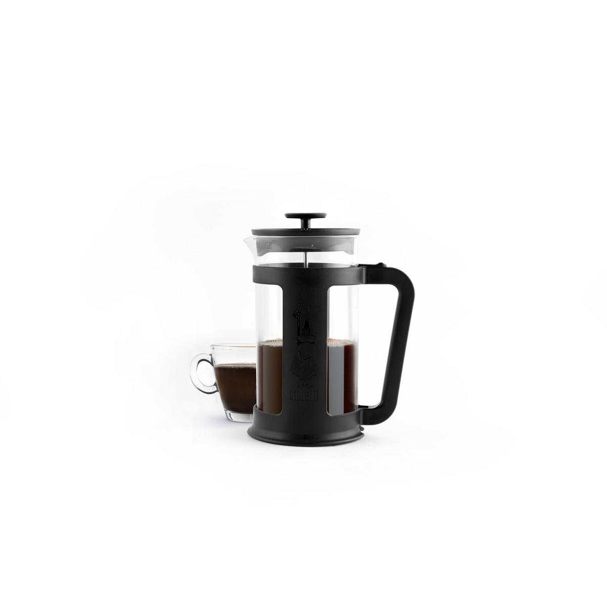 KAFFEEBEREITER Smart 350 ml, Glas, Schwarz - Schwarz, Glas (11/21/15cm) - Bialetti